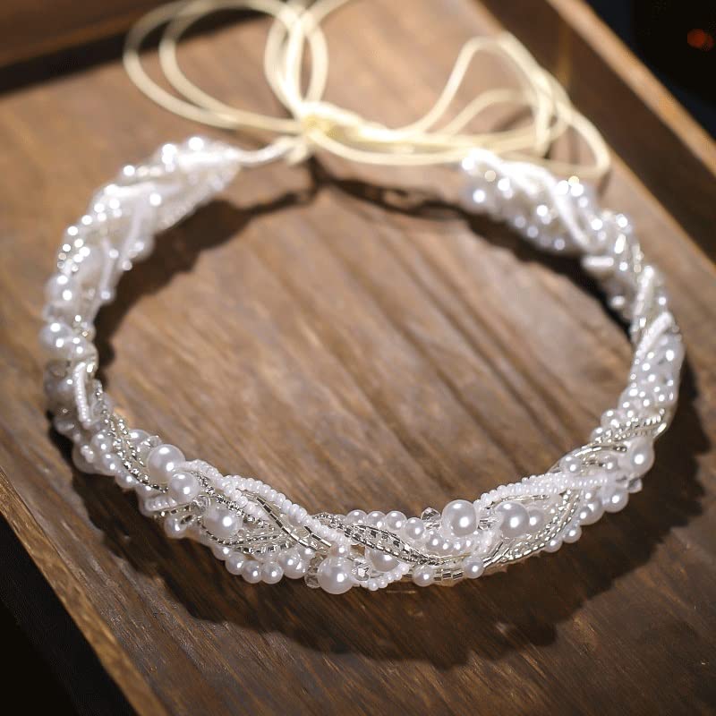 Diadema de perlas y accesorios de boda para tocados de mujer 3