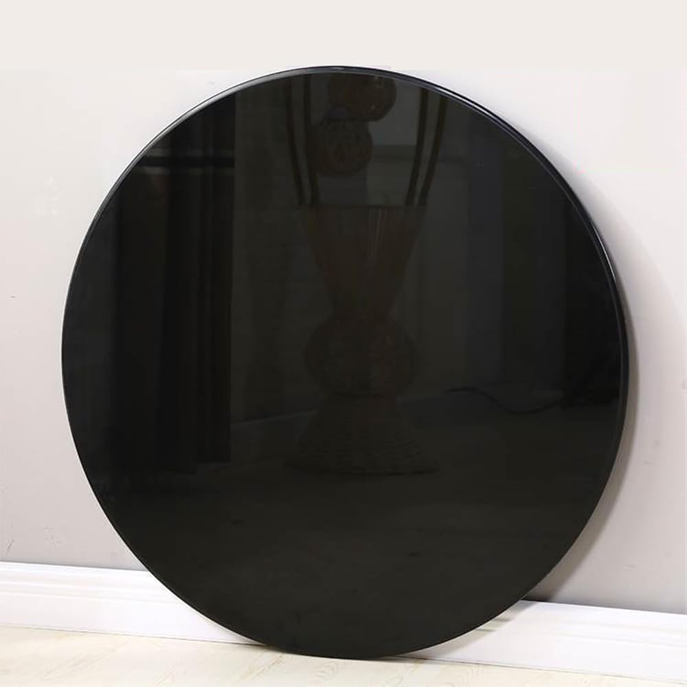 Vassoio Girevole Nero per centrotavola, Piatto Girevole Lazy Susan in Vetro temperato, Piatto da Portata Girevole Lazy Susan con Piano Rotondo, Grande Lazy Susan con Rotazione silenziosa e f