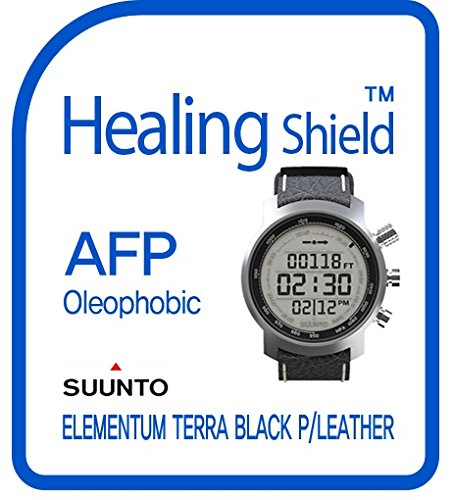 Healing ShieldHealingshield Screen Protector Oleophobic AFP Clear Film for Brand Watch Elementum Terra Black P Leather [Front 2pcs]