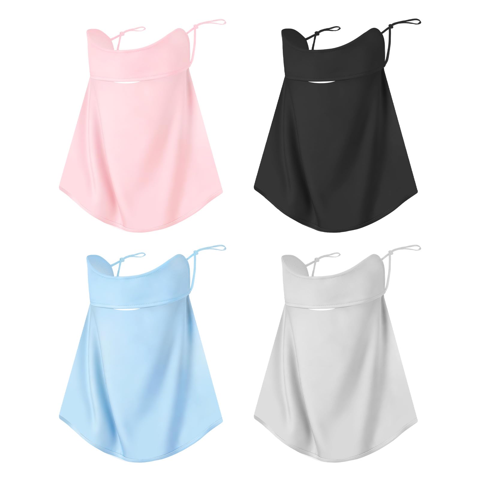 Photo 1 of 4 Pcs UV Sun Protection Face Mask with Neck Coverage Neck Gaiter Scarf