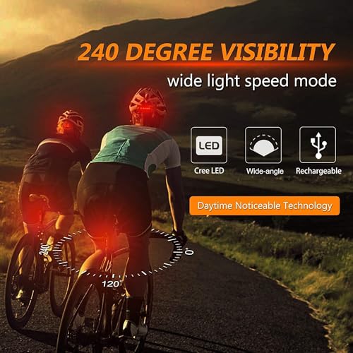 Image of 120 Lumens Rechargeable USB Rear Light Bicycle Cycling Taillight LED Waterproof MTB Road Bike Lamp Rear Light for Bicycle (1)