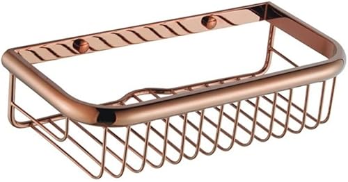 NevStp Estante de baño esquinero de ducha de acero inoxidable de una sola capa cuadrado cesta estante cosméticos champú drenaje ventilación a prueba