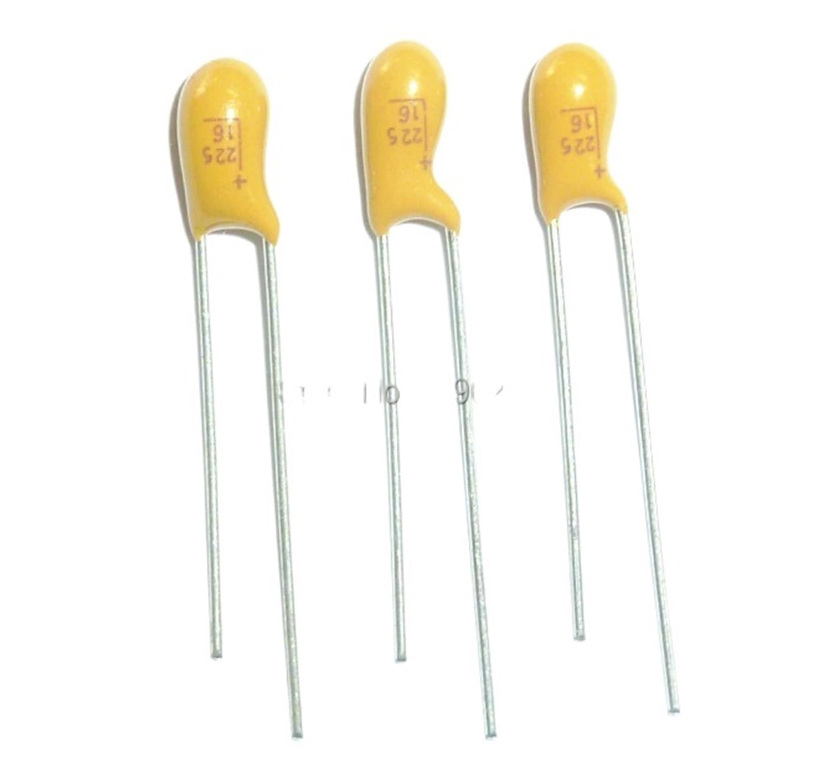 AARTERZZA 50pcs Tantalum Capacitor 2.2uF 16V 16V2.2uF DIP Radial