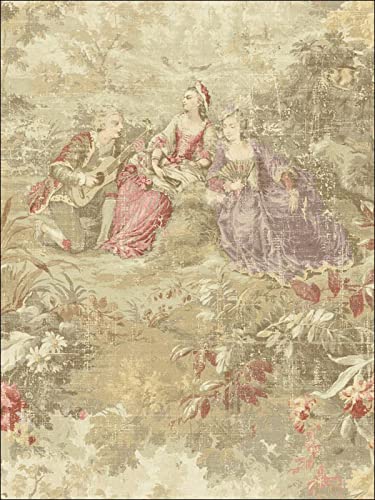 Wallpaper Traditional French Style Toile Multi Color By Wallquest #TOP2