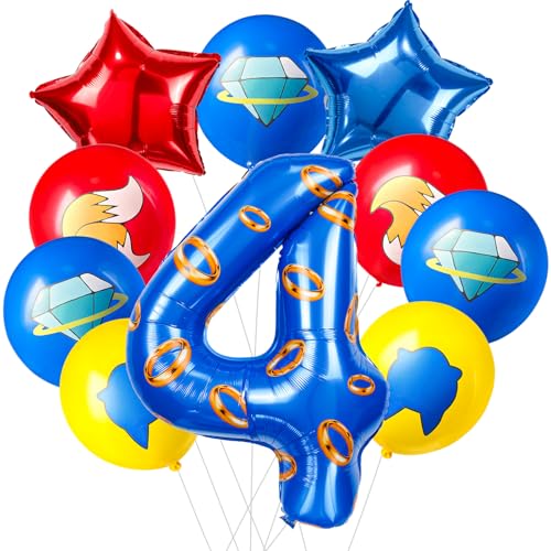 Image of number 40 inch blue and gold ring balloon set birthday number decoration aluminum film balloon suitable for boys and girls blue theme party cartoon party decoration supplies (4)
