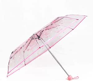 Parapluie Pliant - SHIPENOPHY - Transparent - Motif Fleurs De Cerisier - Manuel - 4 Couleurs