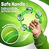 Flexzion Tambourine Hand Bell Percussion Musical Instruments (Green, 2 Pack), Plastic Music Instrument Half Moon Mini D Handheld Shaker, Jingle Bells #2