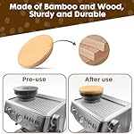 for Breville Barista Express Espresso Machine, Coffee Bean Replacement Lid on Coffee Maker Top Wooden Hopper Lid with Sealing Ring, Espresso Machine Accessories Bean Cover, Beech Wood - Image 5