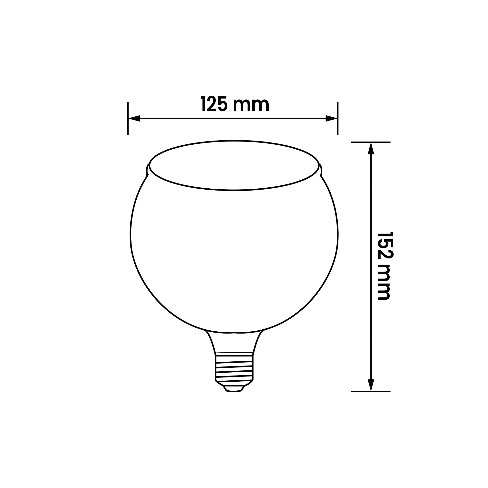 Suprema Dekorative LED-Ringlampe, E27, 4 W, Bernstein-Finish, 220–240 V, 1800 K warmes Licht (Durchmesser 125mm)