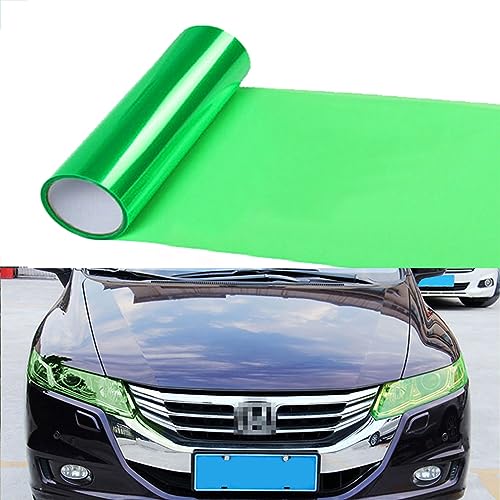 Car Light Tint Film Headlight Fog Light Color Sticker Auto Smoke Sheet Cover for Brake Taillight (Green, 30x100CM)