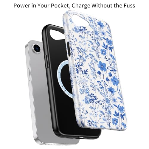 bemal for iPhone 16e Case, Cute Floral, Compatible with Magsafe - image 3