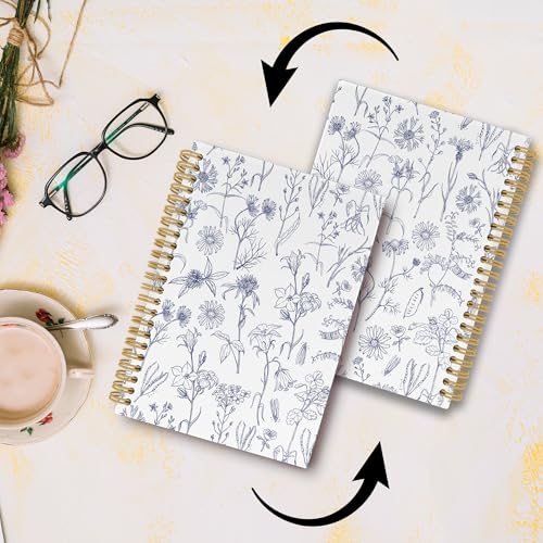 Carnet de notes ligné tendance à fleurs, cadeau élégant pour collègue - 4