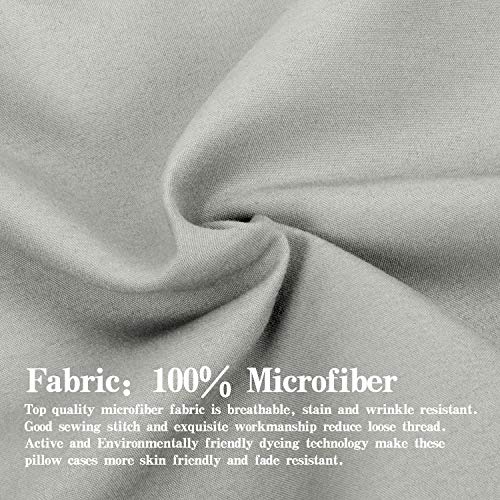 Image of NTBAY Twin XL Microfiber Flat Sheet, 66 x 102, Smoke Grey