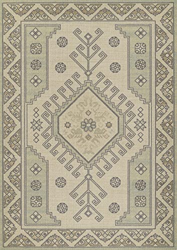 Momeni Anatolia Wool and Nylon Area Rug, Sage, 2'3