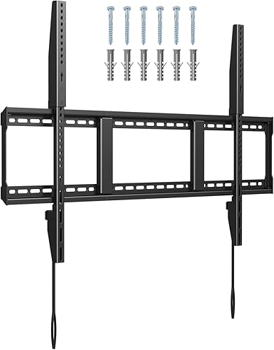 Miniatura 11 de Suptek Soporte de pared fijo resistente para televisores de 48 a 120 pulgadas, 265 libras, se adapta a 3 pernos de 16 pulgadas y 2 pernos de 18 o 24