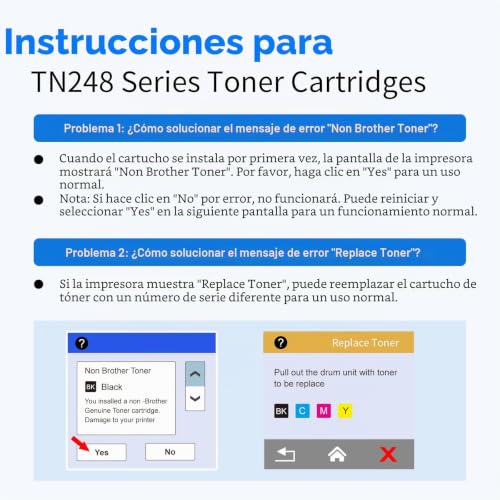 Miniatura 6 de Mycartridge Tn248xl Tn248 Toner Tn-248cmyk Tn-248val Compatible Para Brother Mfc-L3760cdw Toner Para Dcp-L3560cdw Hl-L3240cdw Hl-L3220cw Para Brother Tn248val Tn248xl Tn-248 4-Pack