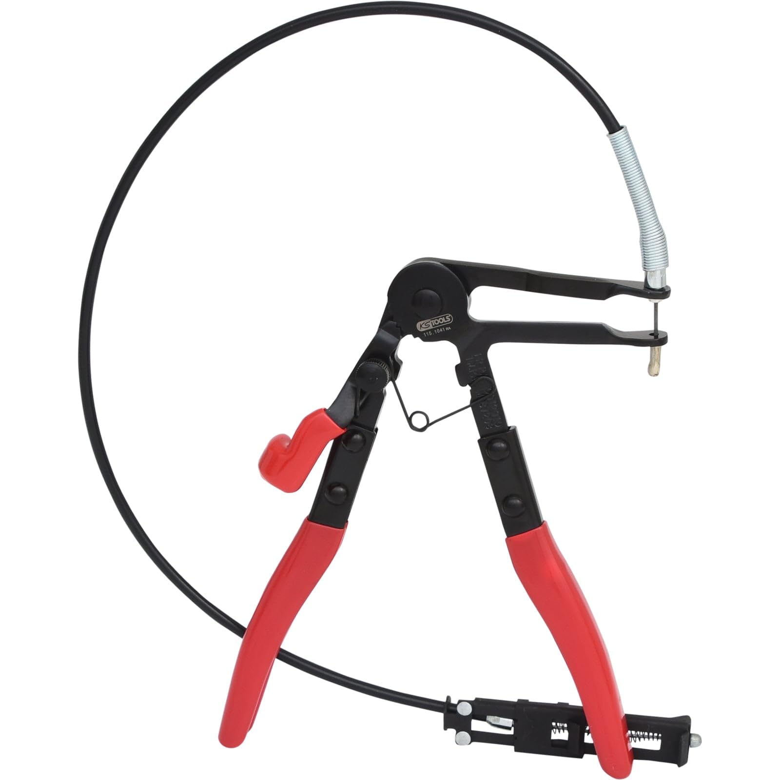 KS TOOLS 115.1041 - Pince pour Colliers Auto-Serrants avec Câble Bowden - Pince à Collier - Pince Collier de Serrage - Système de Vérrouillage - Ressort Intérieur - Fabriqué en Chrome-Molybdène