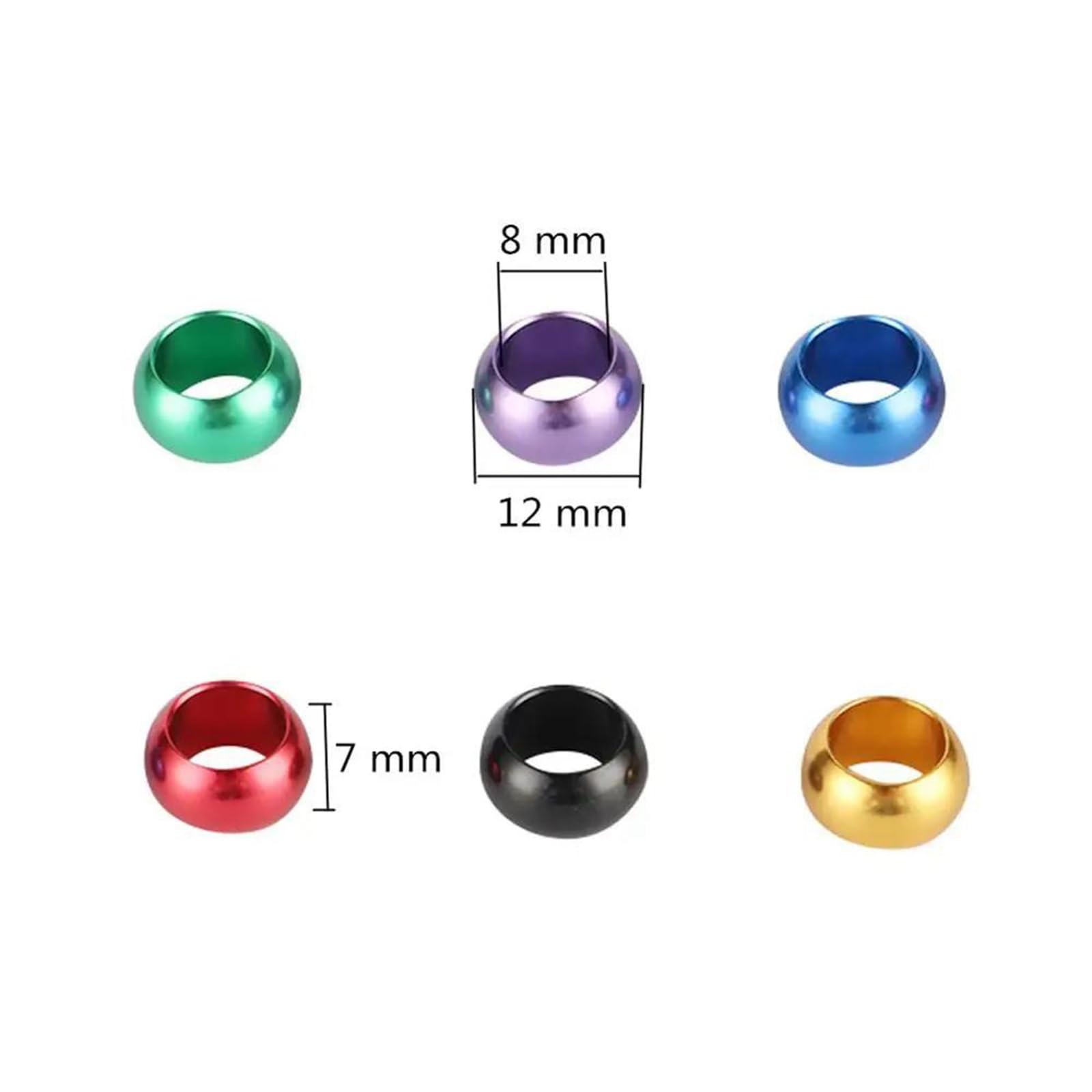 Anelli per zampe di piccioni, 20 anelli in alluminio for zampe di uccelli multicolori 8mm/10mm for l'identificazione di piccioni e pappagalli(Green,Inner Diameter 10mm)