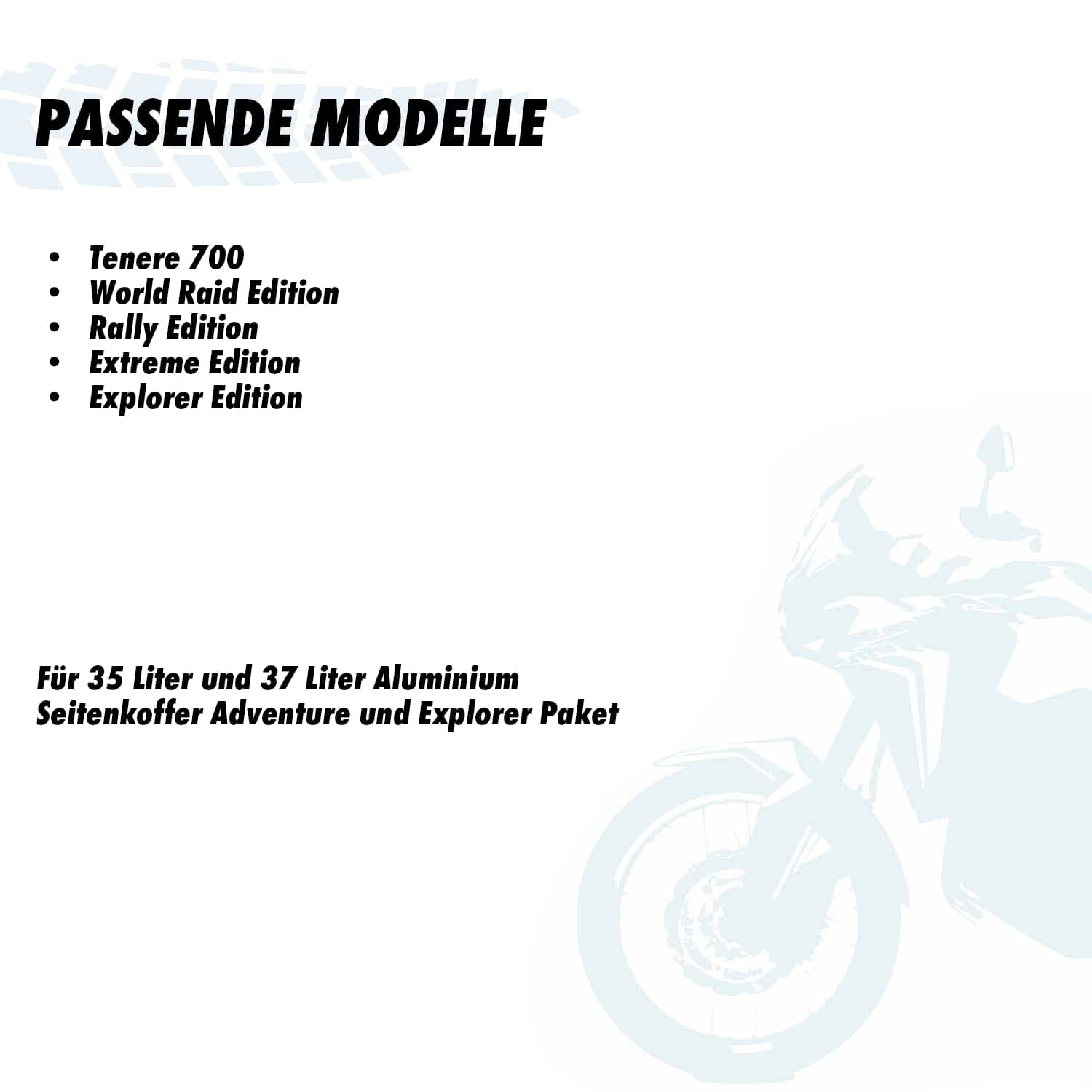 GETMORE Parts Motorrad-Koffer Innentaschen kompatibel mit Yamaha Tenere Explorer Alu Koffer Zubehör für Motorradtour Reise Gepäck Taschen für Kleidung Motorradtaschen für Seitenkoffer