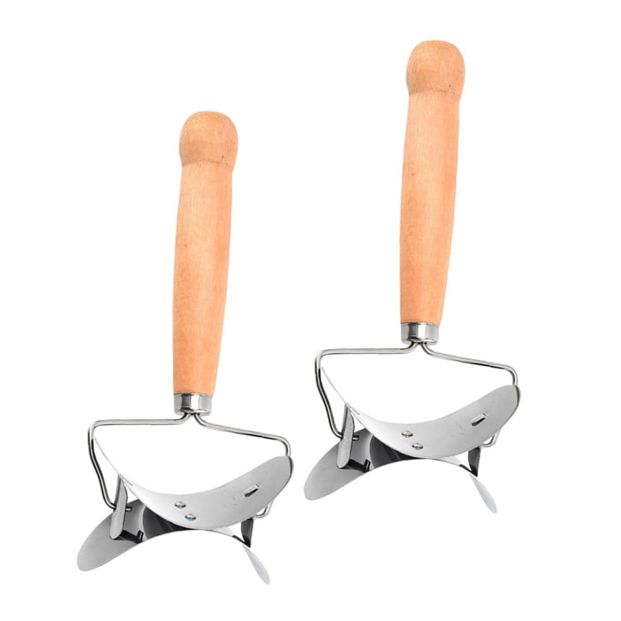 MAGICLULU 10pièces Outils Acier Inoxydable Pour Découper Des Peaux De Raviolis Avec Poignée Bois Coupeur De Pâte à Raviolis Et Outil De Cuisine Multifonctionnel