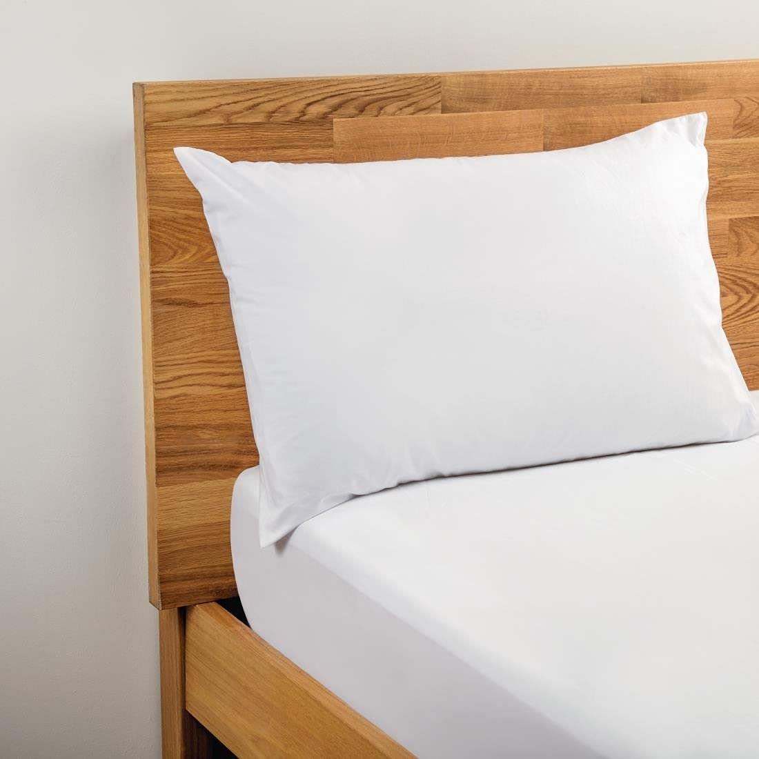 Mitre Linen White Mitre Comfort Percale Housewife Pillowcase In Polycotton - Yarn Count 40/40 - Thread Count 180