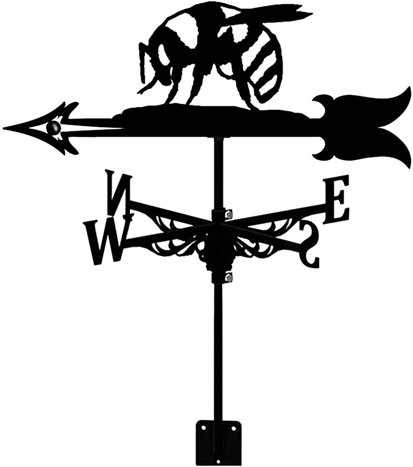 TAXXII Weather Vane Animal Metal Vintage Black Weathervane Wind Direction Indicator for Outdoor Garden Roof Paddock Decoion Vane-5