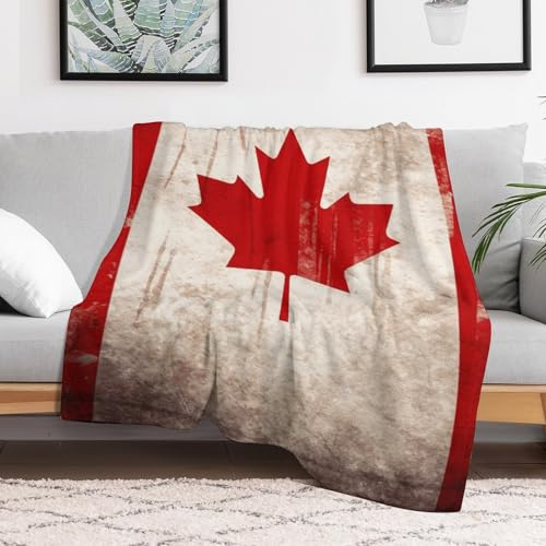 Couverture flanelle douce imprimée Canada rétro le cadeau idéal pour le camping - 6