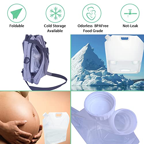 Wmxwan 42Gallon(160Litres) Water Storage Containers, Emergency Water Storage 16Pcs×2.6Gallon/10L，Collapsible Water Containers, For Fishing, Camping, Hiking&Survival Kit. #TOP3