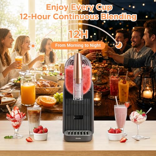 Slush Machine, Frozen Drink Maker 2L Capacity for Smoothies Milkshakes Frozen Cocktails Juice Slush Home Use Slushie Maker with Rinse Cycle Easy Clean No Ice Required - image 8