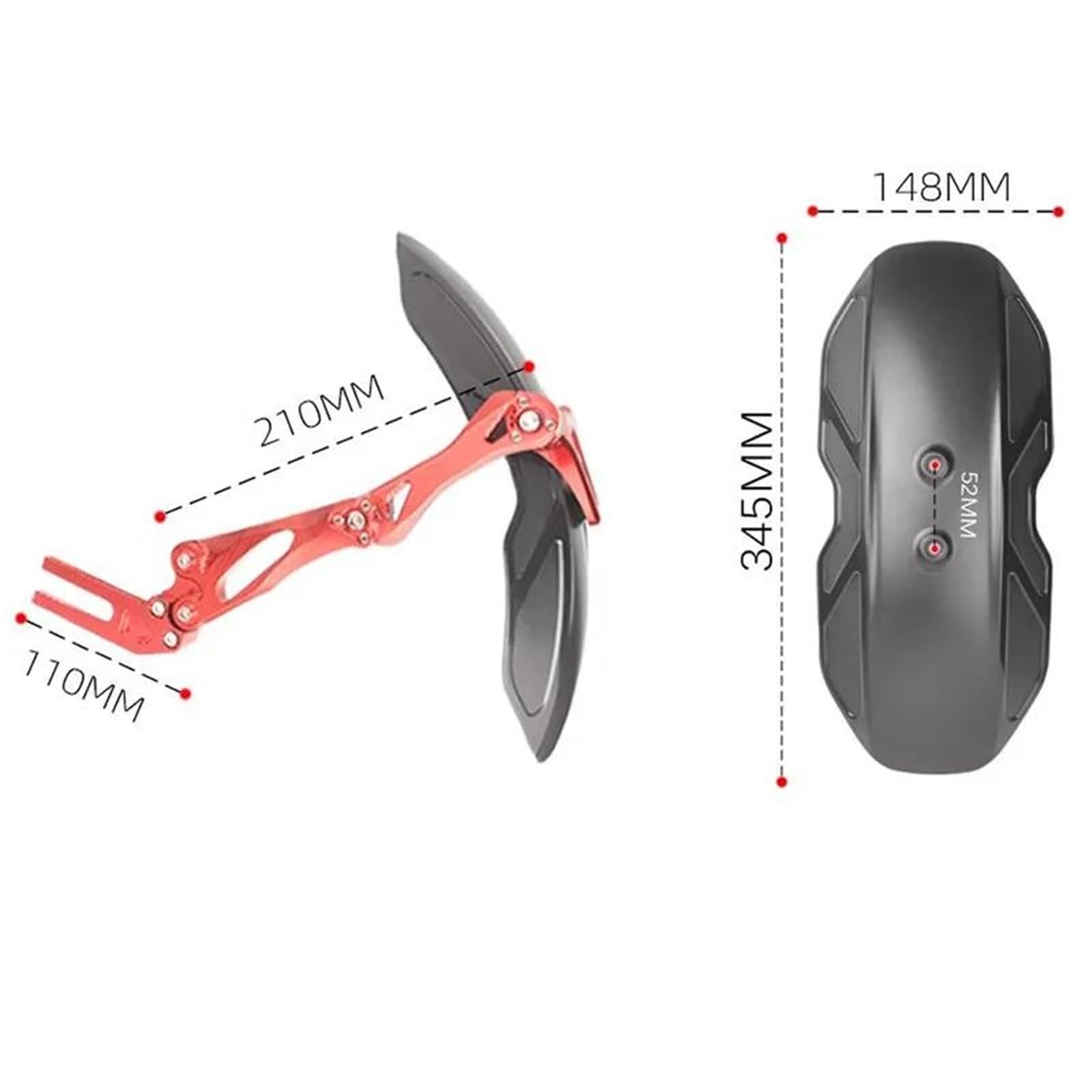 Parafanghi Moto Universale | Parafango Posteriore Per Moto Parafango In ABS Resistente Preforato Facile Da Imbullonare PIOGIGIMMN