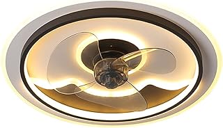 LANMOU Nowoczesny wentylator sufitowy z oświetleniem, ściemnialna lampa sufitowa LED 40W z wentylatorem i pilotem, 3-kolorowy żyrandol z regulacją prędkości wiatru do sypialni