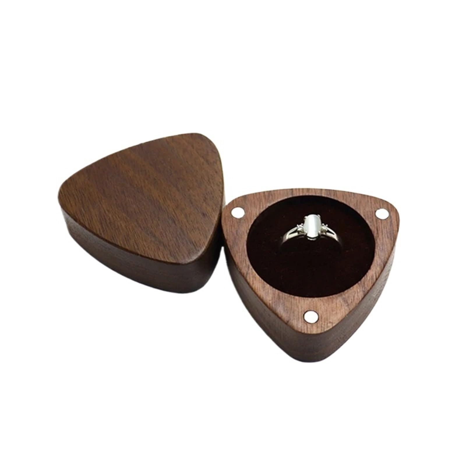 Wooden Ring Box Wood Engagement Ring Box For Proposal - Small Holder