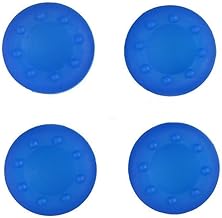 Ambertown Analog Silicone Thumb Stick Grip Joystick Caps Cover for PS4 PS3 Xbox 360 Xbox One Game Controllers (4 x Blue)