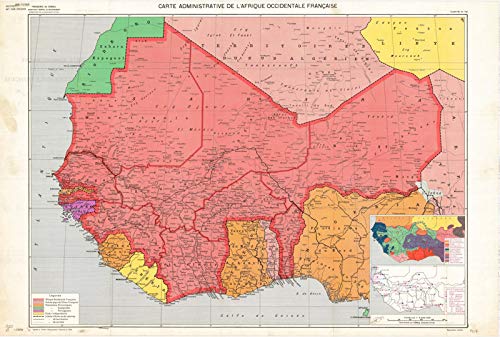 Amazon.com: Historic Pictoric Map : West Africa 1954, Carte