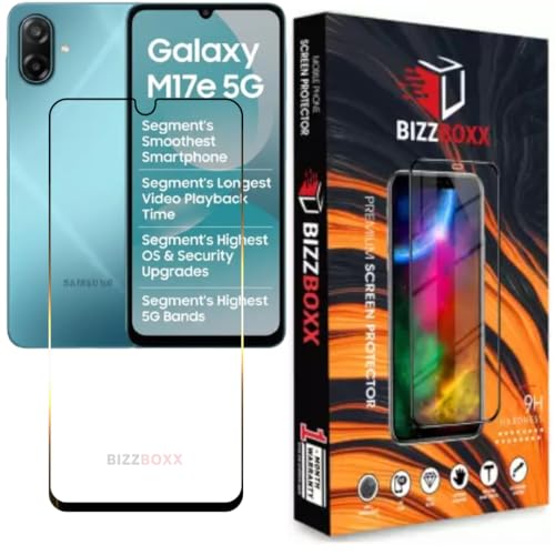 Image of Tempered Glass For Samsung M17e 5G Screen Protector Guard - HD Clarity, Anti-Fingerprint Screen Guard (Sam M 17E / M117E - 6.7 inch) With Installation Kit - Pack of 1