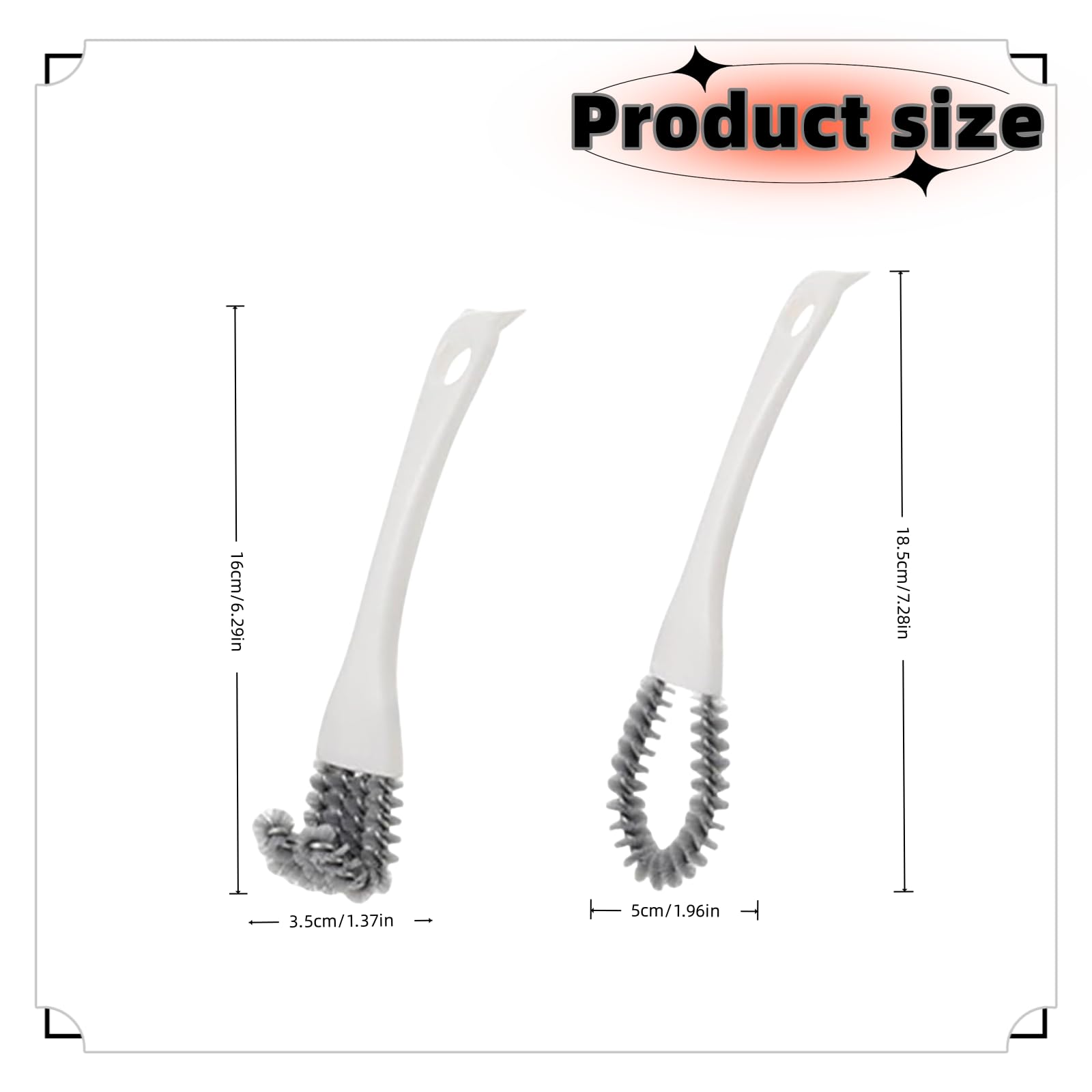 2 Pack Oven, Stove & BBQ Cleaning Brush Set with Scraper Heads, for BBQ Grates, Kitchen Crevices, Oven Racks and Bird Cage Dead Corner Gap Brush