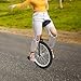 Qgnaewnoyj 20 Inch Unicycle, Outdoor Sport One Wheel Unicycles for Adults with Adjustable Height, Load 143-165lbs, Anti-Slip for 5.09-5.74ft Height People (Black)