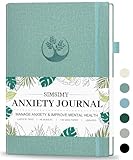 SIMSIMY Mental Health & Anxiety Journal, 91 Days Mood Tracker Journal for Mindfulness, Self Care & Stress Relief, Guided CBT Journal with Mental Health Coloring Book Pages & Dream Diary to Record, Wellness Gifts for Women Men