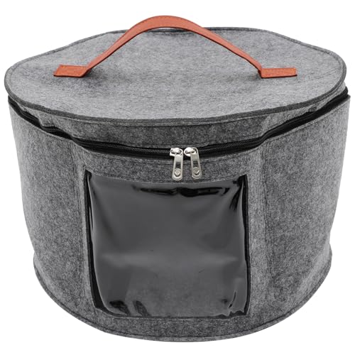 OFFSCH Large Capacity Hat Storage Case Felt Hat Organizer Transparent Zipper Closure Home Use Storage Box