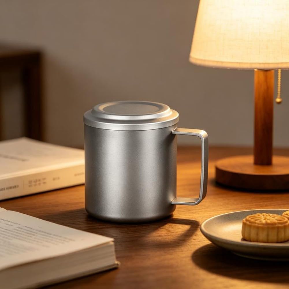 Mug in per titanio Doppia Parete Anti-Scottatura per Caffè Mug
