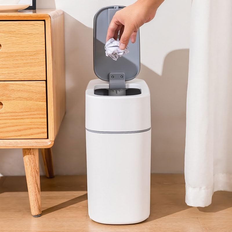 PP Material Trash Can for Home Use Kitchen Bathroom Bedroom Garbage