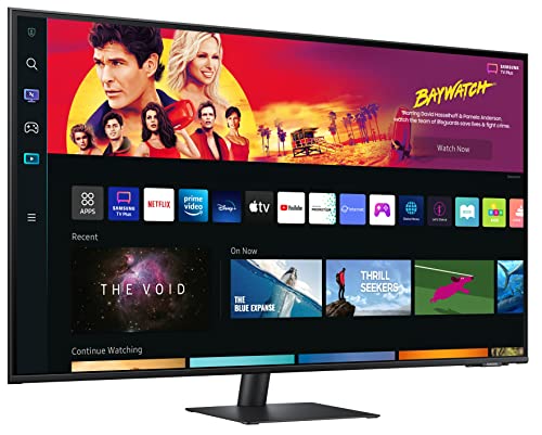 Image of (Refurbished) Samsung 43-inch(107.99cm) M7 4K UHD Smart Monitor, Type-C, Smart TV apps, 1 Billion Color, Samsung TV Plus, Apple Airplay, Samsung Dex, Office 365, BT, IOT, Speakers, Remote (LS43BM700UW, Black)