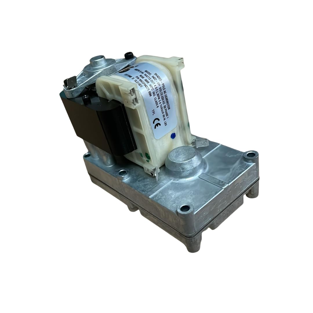 Motorreductor Merkle Korff S11048 para estufa de pellets, eje de 9,52 mm, 5,6 rpm, sentido horario – Ref. 2104