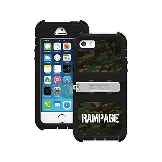 Trident Case Kraken A.M.S. Series for Apple iPhone 5/5S - Retail Packaging - The Ultimate Fighter Rampage Edition – Black