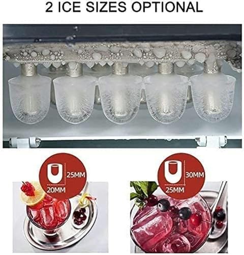 Máquina fabricadora de hielo para mostrador, portátil y automática con función de autolimpieza, produce 9 cubos en 6-8 minutos, ideal para hogar/cocina/oficina/bar miniatura 7