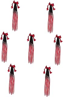 VICASKY 7 Peças Tranças De Capacete De Rabo De Cavalo Rabo De Cavalo Peruca Tranças De Capacete De Motocicleta Ornamento Decoração De Capacete De Esqui Decoração De Capacete De