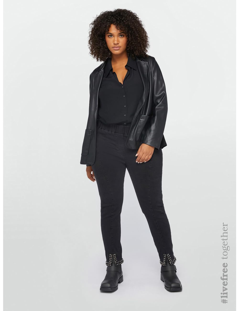 FIORELLA RUBINO: Jeggings con Borchie al Fondo. Stagione Autunno Inverno 2024