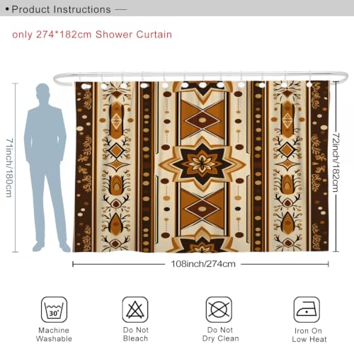 Rideau de douche extra large 274x183 cm en polyester motif losanges - 3