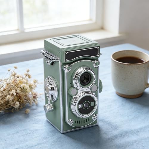 Cámara digital retro vintage portátil 24MP 2.7K verde miniatura 6