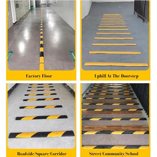 Reductor de velocidad de goma para prevenir accidentes en accesos comerciales privados 8
